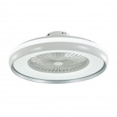 45W LED Box Fan With Ceiling Light RF Control 3in1 Motor Grey Ring