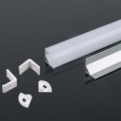 Aluminum Profile 2m 15.8 x 15.8 mm White Housing 