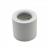 GU10 Fitting Round Gypsum With Aluminium Ring White