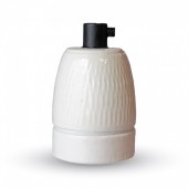 Porcelan Lamp Holder Fitting White