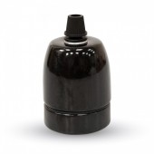 Porcelan Lamp Holder Fitting Black