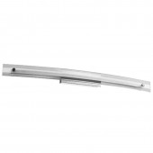 18W LED Designer Bend Glass Wall Fixture Chrome Natural White