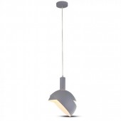 Plastic Pendant Lamp Holder E14 With Slide Aluminum Shade Grey
