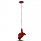 Plastic Pendant Lamp Holder E14 With Slide Aluminum Shade Red