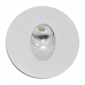 3W LED Downlight Steplight Round - White Body, Warm White