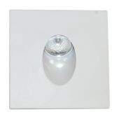 3W LED Downlight Steplight Square - White Body, Warm White
