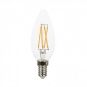 Filament LED Candle Bulb - 4W Cross E14 Warm White Dimmable 