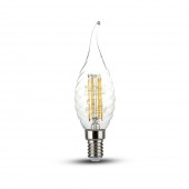 LED Bulb 4W Filament Twist Candle Flame E14 Natural White