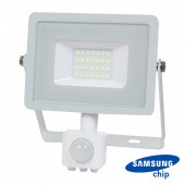 20W LED Sensor Floodlight SAMSUNG CHIP Cut-OFF Function White Body 3000K