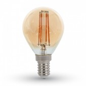 Filament LED Bulb Amber Cover - 4W E14 P45 Warm White