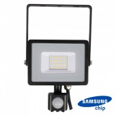 20W LED Sensor Floodlight SAMSUNG CHIP Cut-OFF Function Black Body 3000K