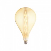 LED Bulb - 8W E27 G165 Amber Glass Dimmable 2200K