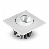 3W LED Downlight Adjustable Square - White Body, Natural White