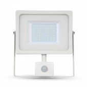 50W LED Sensor Floodlight White body SMD, Warm White