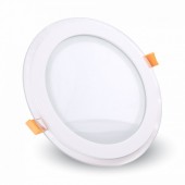 18W LED Mini Panel Glass - Round, Natural White