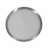 12W LED Surface Panel Light Satin Nickel Round White