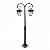 Garden Pole Lamp 2pcs. E27 Bulbs 1410mm Rainproof Black