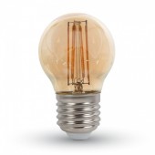 Filament LED Bulb Amber Cover - 4W E27 G45 Warm White