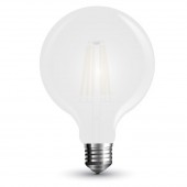 LED Bulb - 7W Filament E27 G125 Frost Cover Warm White Dimmable