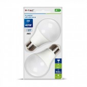 Filament LED Bulb Clear Cover - 4W E27 A60 Warm White  2PCS/Blister