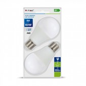LED Bulb - 9W E27 A60 Thermoplastic 3 Step Dimming White 2 pcs Blister Pack
