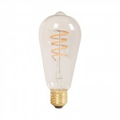 Spiral Filament LED Bulb - 4W ST64 E27 Amber Warm White