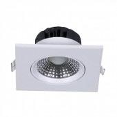 5W LED Downlight Adjustable Square - White Body, Natural White