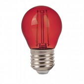 LED Bulb - 2W Filament E27 G45 Red Color 