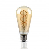 LED Bulb 5W E27 Filament Amber Glass ST64 2200K