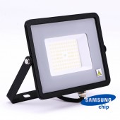 50W LED Floodlight SMD SAMSUNG Chip Slim Black Body 4000K 120LM/W