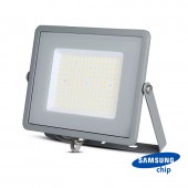 100W LED Floodlight SMD SAMSUNG Chip Slim Grey Body 6400K 120 lm/Watt