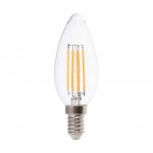 LED Bulb 5.5W Filament E14 Dimmable Clear Cover Candle 3000K