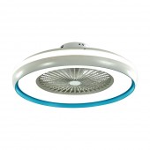 45W LED Box Fan Ceiling Light RF Control 3 in 1 Motor Blue Ring