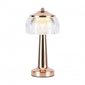 LED Table Lamp 1800mAH BatteryD:13.5*26.5 French Gold Body 3IN1