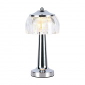 LED Table Lamp 1800mAH BatteryD:13.5*26.5 Chrome Body3IN1