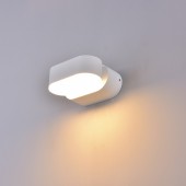 6W LED Wall Light White Body IP65 Movable Warm White