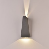 6W LED Wall Light Grey Body IP65 Warm White