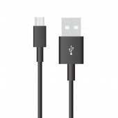 1m. Micro USB Cable Black - Pearl Series 