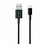 1m. Type C USB Cable Black - Pearl Series 