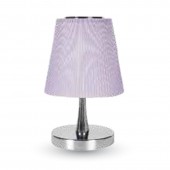 5W LED Desk Lamp 4000K Chrome Body Purple Shade