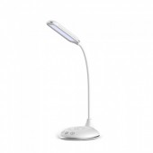 5W LED Table Lamp 3 in 1 Wireless Charger Round White Body 
