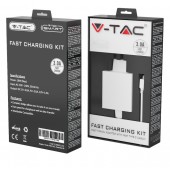 Fast Charging Set with Travel Adapter & Type-C USB Cable White