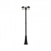Pole Lamp 2 x E27 2280mm IP44 Black 