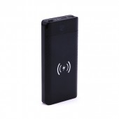 20000mAh Power Bank with Wireless Charger & Built In Micro USB Cable Black 