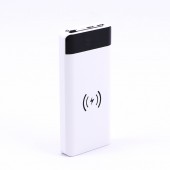 20000mAh Power Bank with Wireless Charger & Built In Micro USB Cable White 
