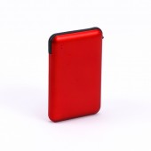 5000mAh Power Bank with LED Light Display & Built In Cable Red 