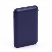 5000mAh Power Bank with LED Light Display & Built In Cable Navy 