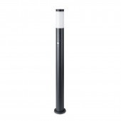 E27 Bollard Lamp 110cm PIR Sensor Stainless Steel Body Black IP44