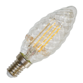 Filament LED Twist Candle Bulb - 4W E14 Warm White Dimmable