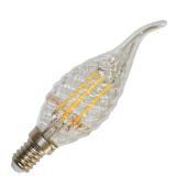 LED Bulb - 4W Filament E14 Twist Candle Flame Warm White, Dimmable